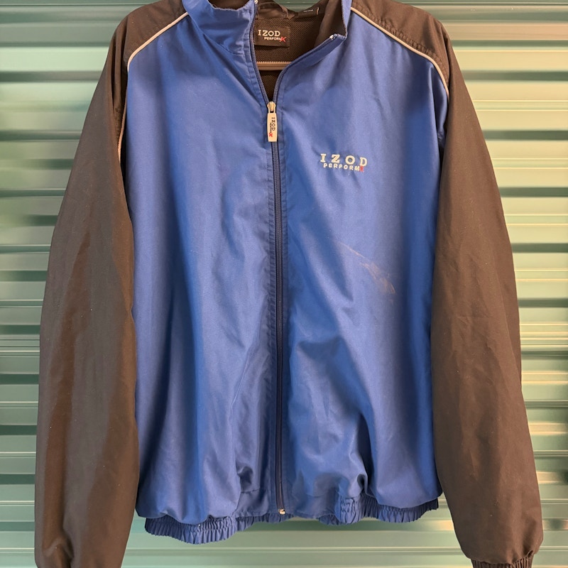 IZOD PerformX Full Zip Jacket Blue Black