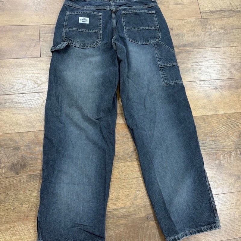 Vintage 90s Lee Dungaree Carpenter Jeans Blue Denim Workwear
