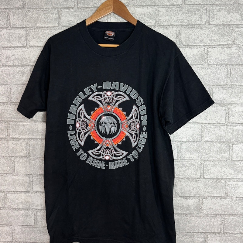Vintage Harley-Davidson Florida Alligator 90s T-Shirt Black