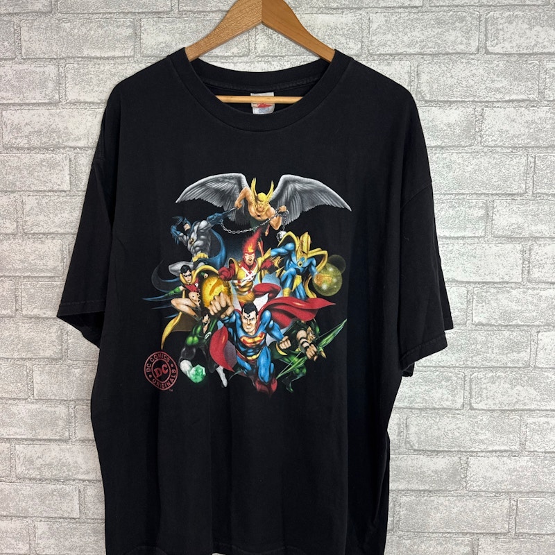 Vintage DC Comics Justice League 2000s T-Shirt Black