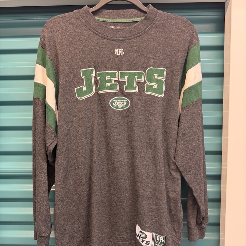 NFL Team Apparel New York Jets Long Sleeve Jersey Charcoal