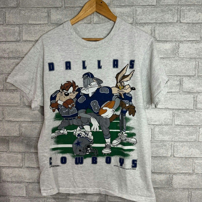 Vintage NFL Dallas Cowboys Looney Tunes 1993 T-Shirt Gray