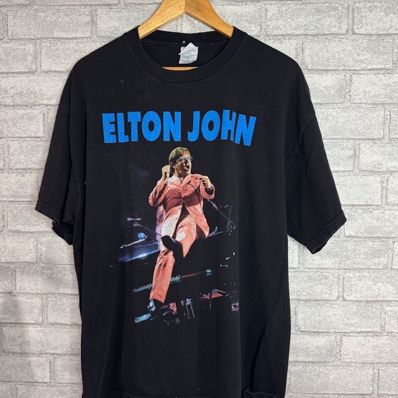 Vintage Elton John Tour 2000s T-Shirt Black
