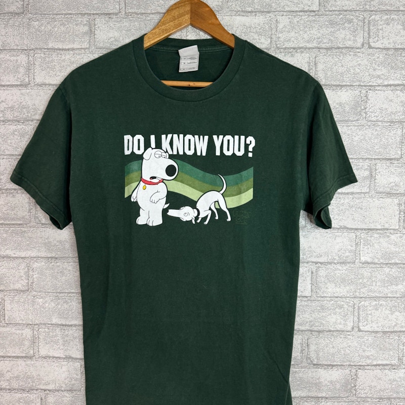 Vintage Family Guy Brian Do I Know You? 2000s T-Shirt Green