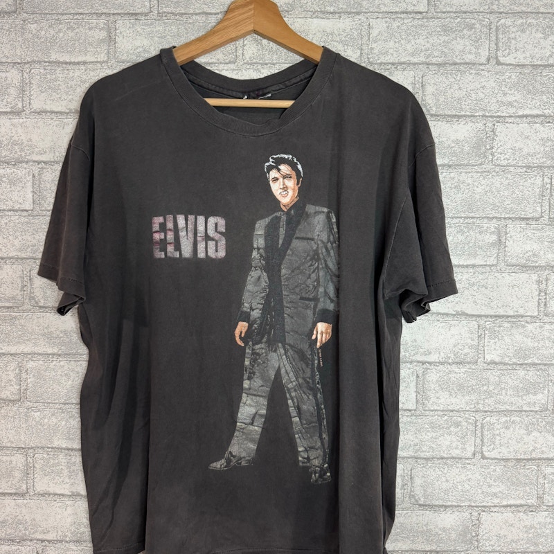 Vintage Elvis Presley 90s T-Shirt Black