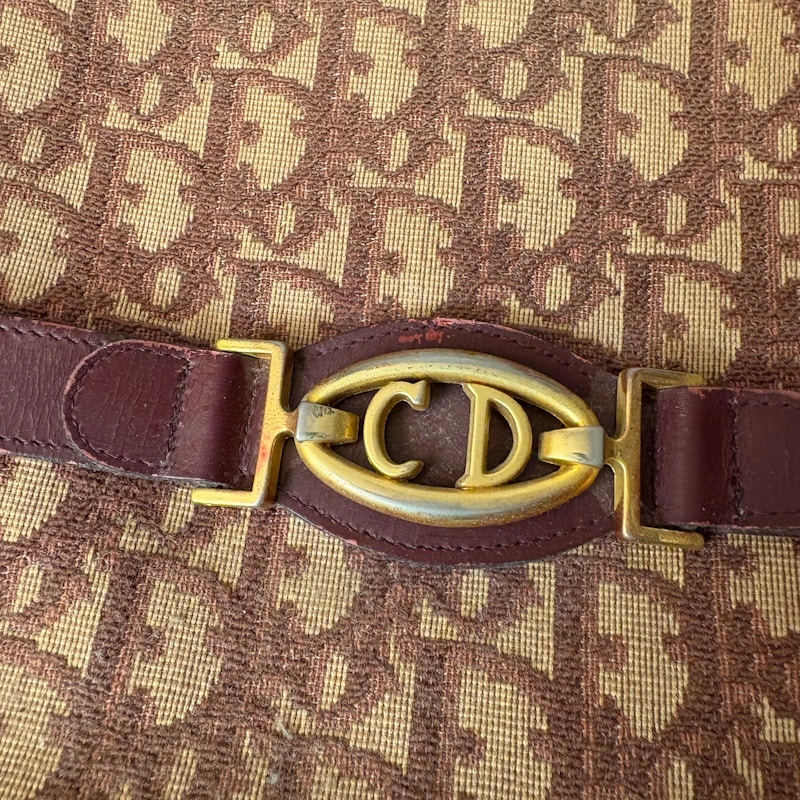 Christian Dior Trotter Shoulder Bag Brown