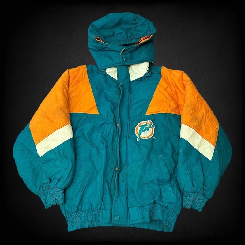 Vintage Chalk Line Miami Dolphins Jacket Teal Orange