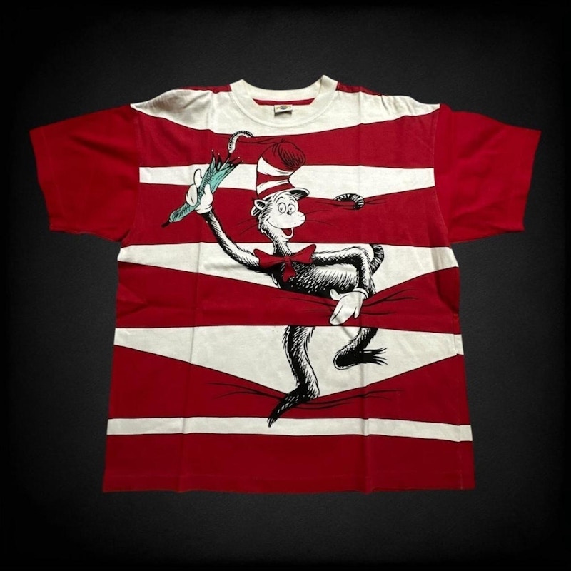 Vintage Universal Orlando The Cat in the Hat T-Shirt Red and White