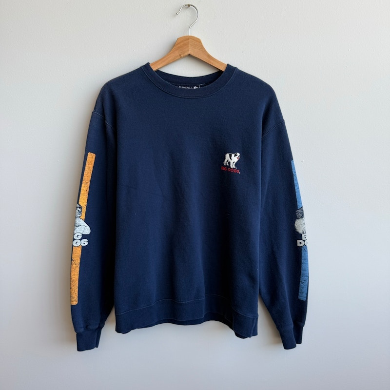 Vintage Big Dogs Crewneck Sweatshirt Navy