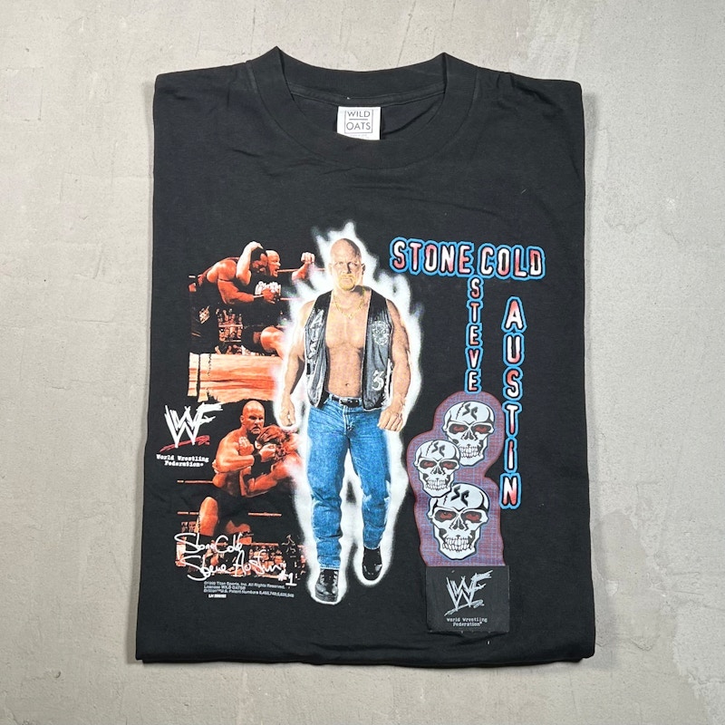 Vintage 1998 WWF Stone Cold Steve Austin T-Shirt Black