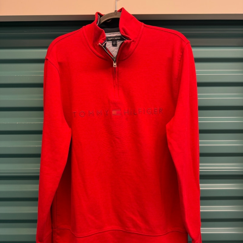 Tommy Hilfiger Quarter-Zip Sweatshirt Red