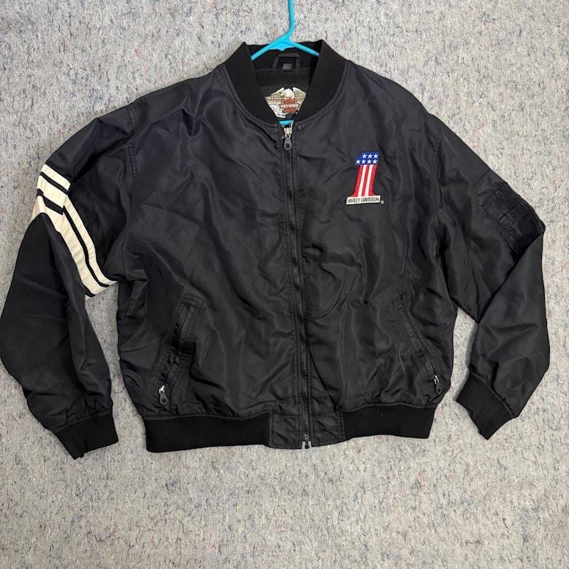 Vintage Harley-Davidson Bomber Jacket Black