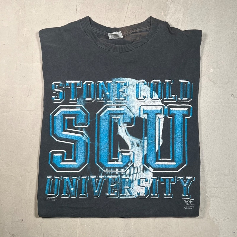 Vintage 1998 WWF Stone Cold University Black Tee