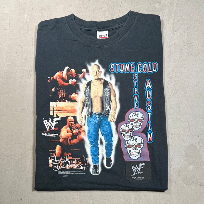 Vintage 1998 WWF Stone Cold Steve Austin Tee Black