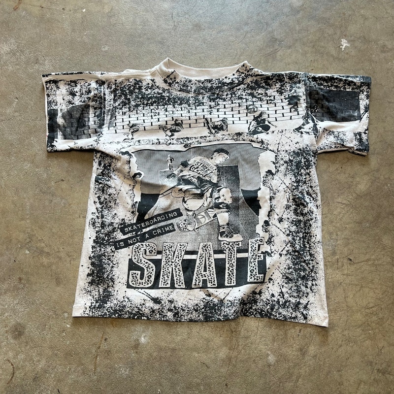 Rarowear Skateboarding Is Not A Crime T-Shirt White Black