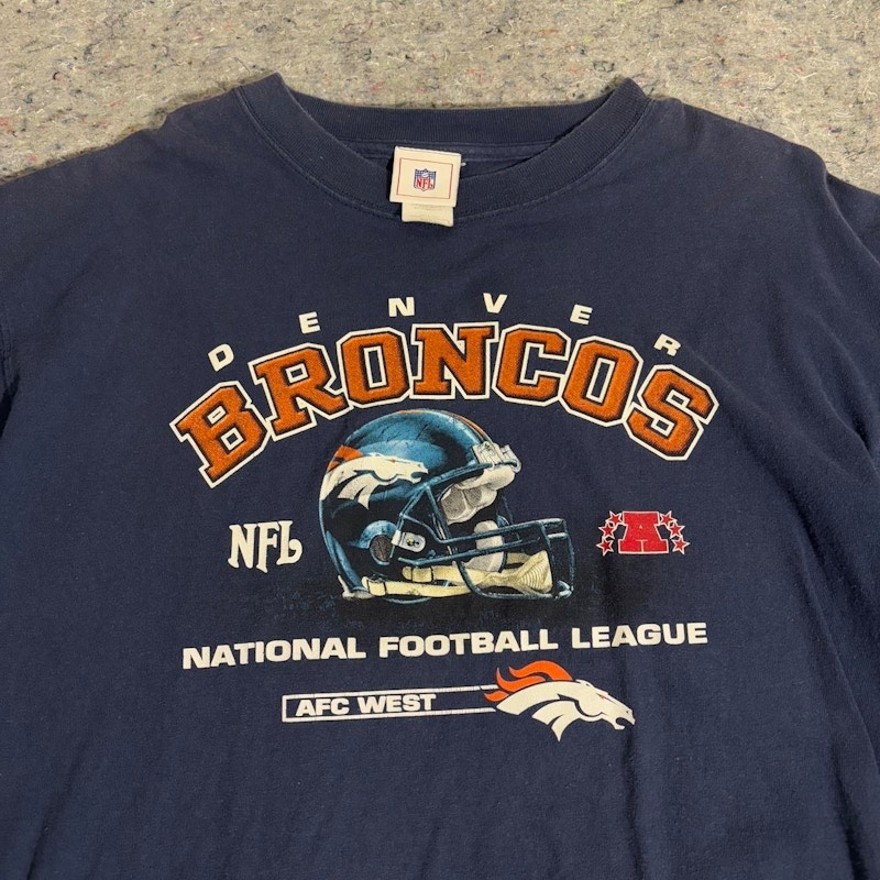 Vintage NFL Denver Broncos National Football League T-Shirt Navy
