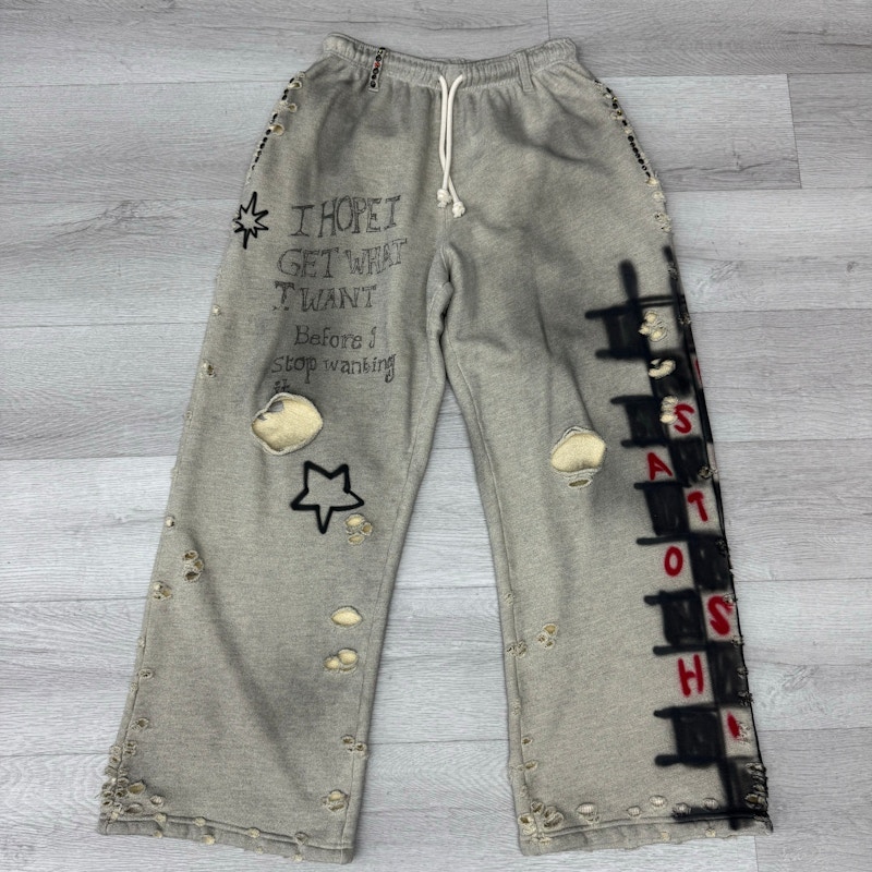 Satoshi Nakamoto Get What I Want Sweatpants Heather Grey