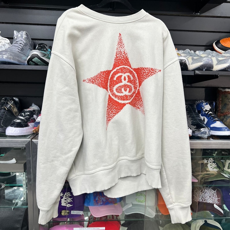 Stüssy Star Graphic Crewneck Sweatshirt White