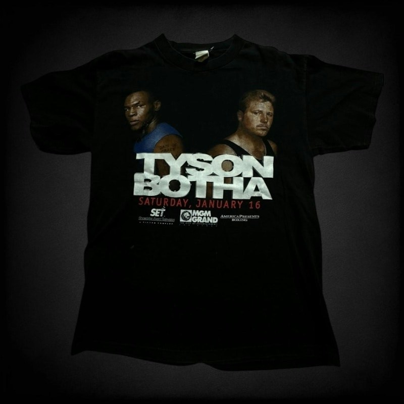 Vintage MGM Grand Tyson vs Botha T-Shirt Black