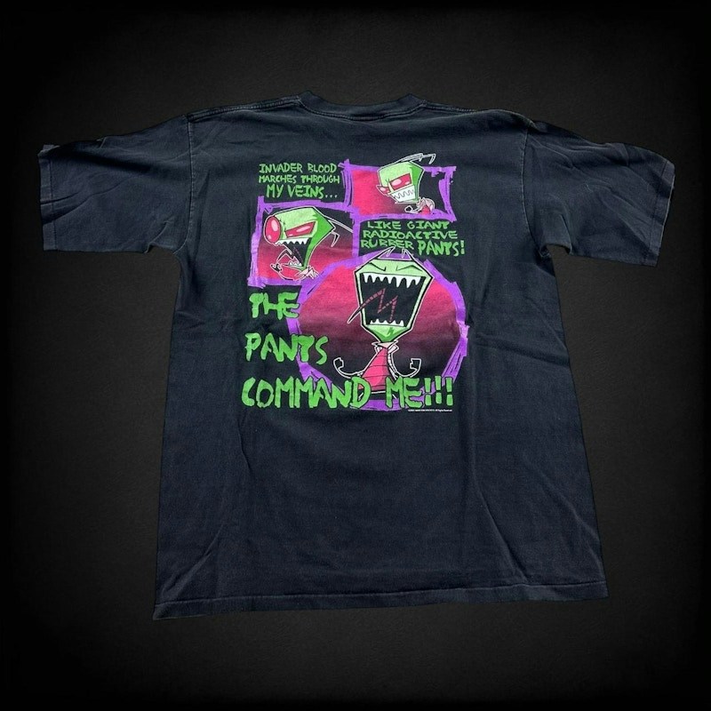 Vintage Nickelodeon Invader Zim The Pants Command Me T-Shirt Black