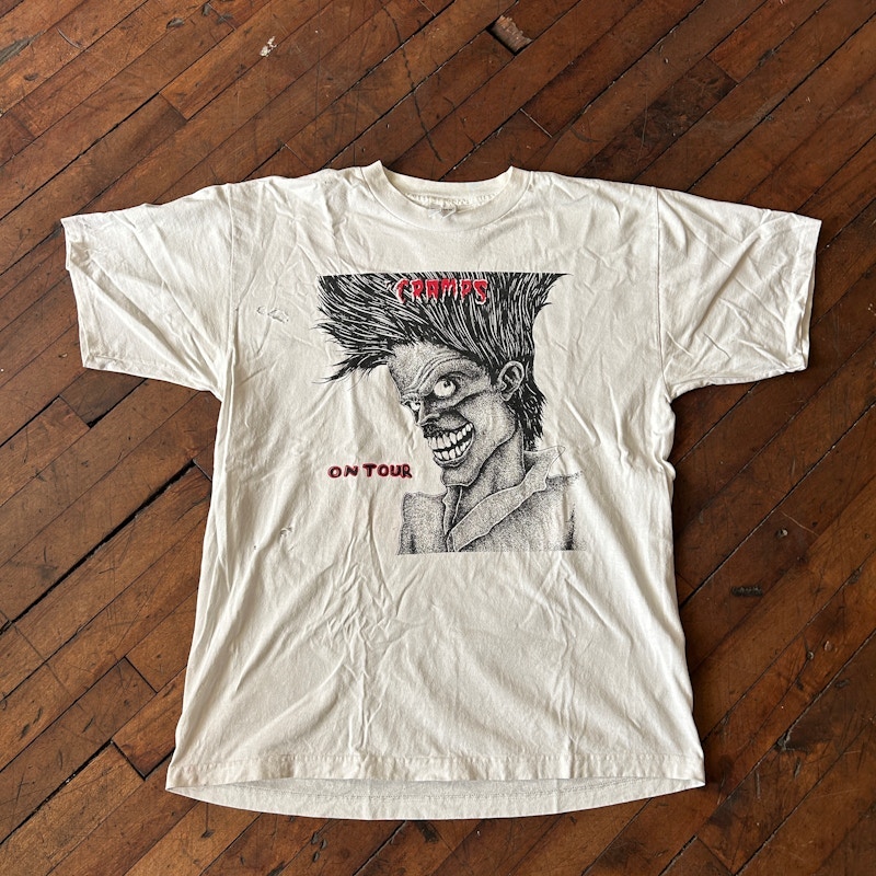 Vintage The Cramps On Tour Graphic T-Shirt White