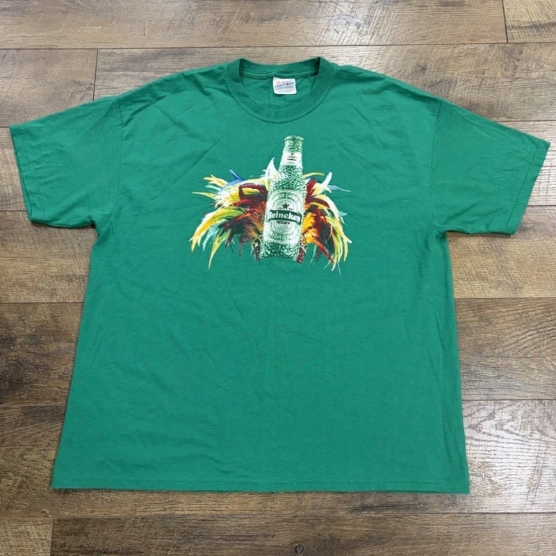 Vintage 90s Heineken Colors Of Passion Graphic Tee Green Beer Promo