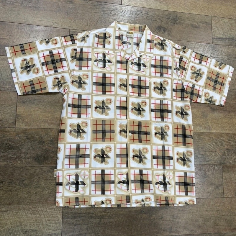 Southpole AOP Logo Plaid Button Up Shirt Gold