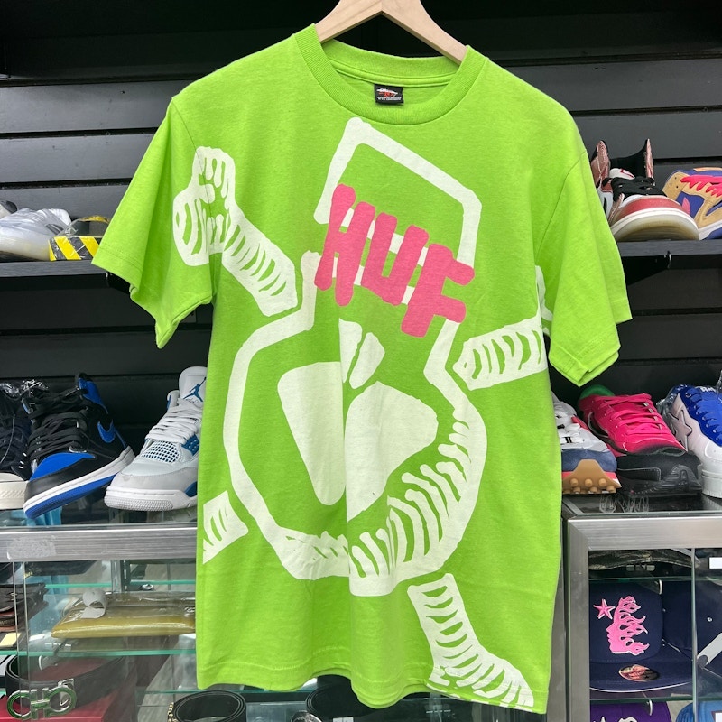 Stüssy x HUF Stüssy or Die T-Shirt Lime Green