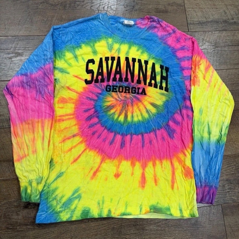 Destinations Savannah Georgia Tie Dye Long Sleeve Shirt