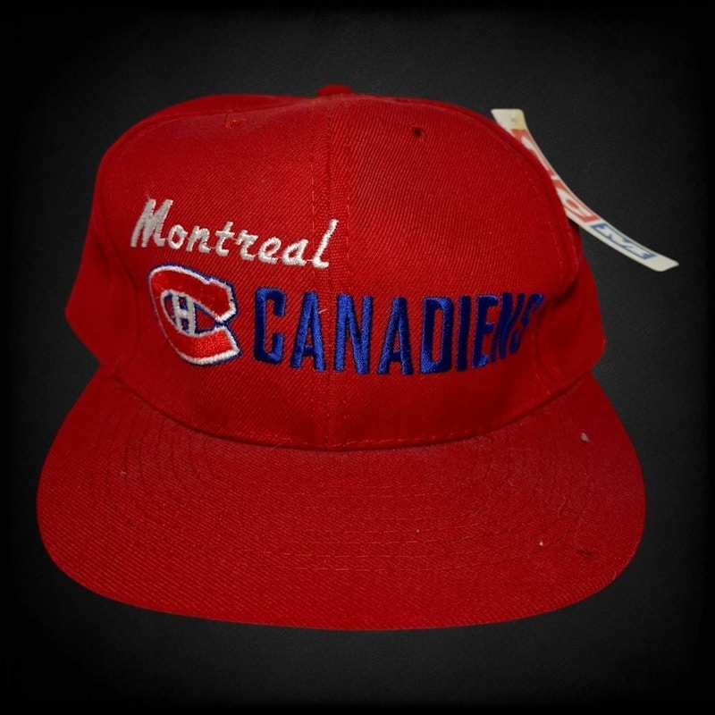Vintage CCM Montreal Canadiens Snapback Hat Red