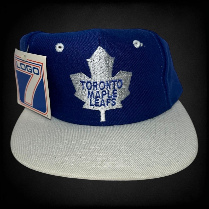 Vintage Logo 7 Toronto Maple Leafs Snapback Hat Royal Blue