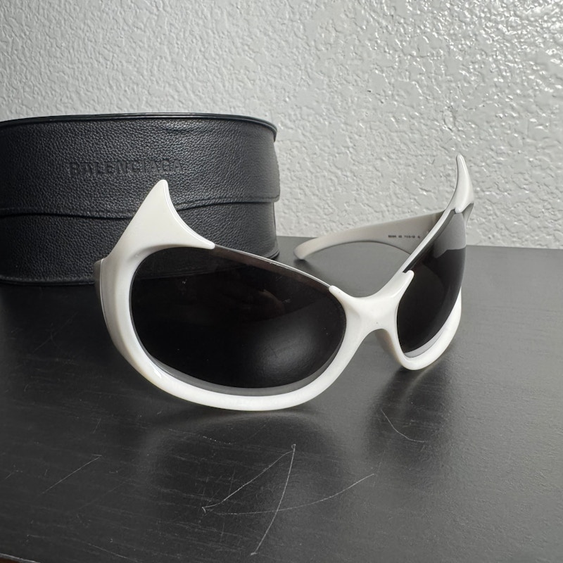 Balenciaga Cat Sunglasses White