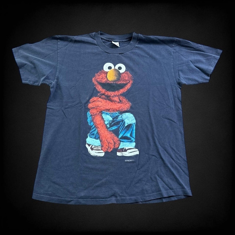 Vintage Elmo Graphic T-Shirt Navy