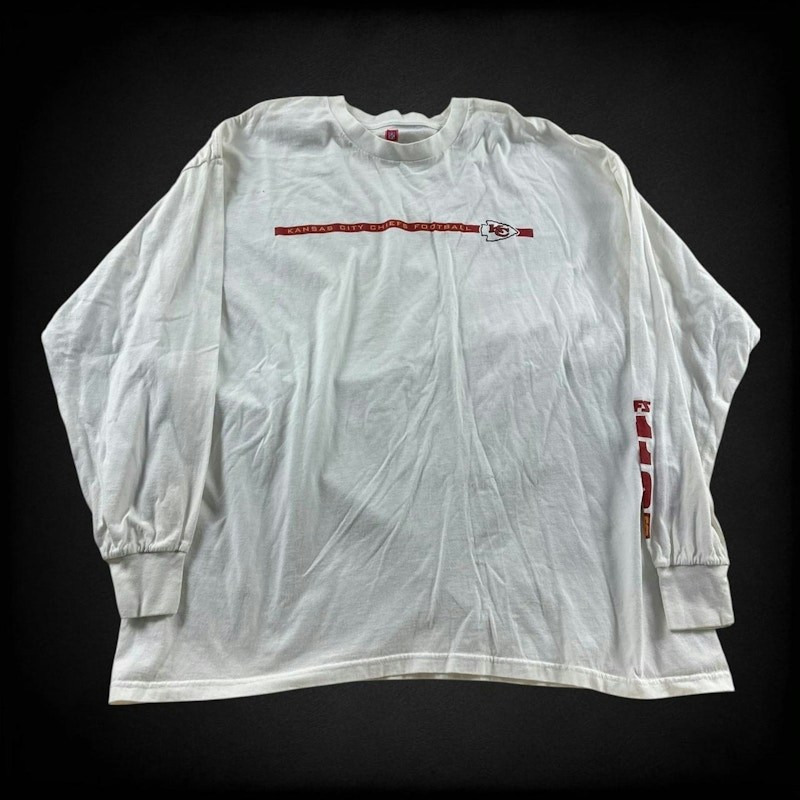 Vintage Kansas City Chiefs Long Sleeve T-Shirt White