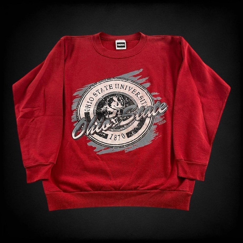 Vintage Tultex Ohio State University Graphic Sweatshirt Red