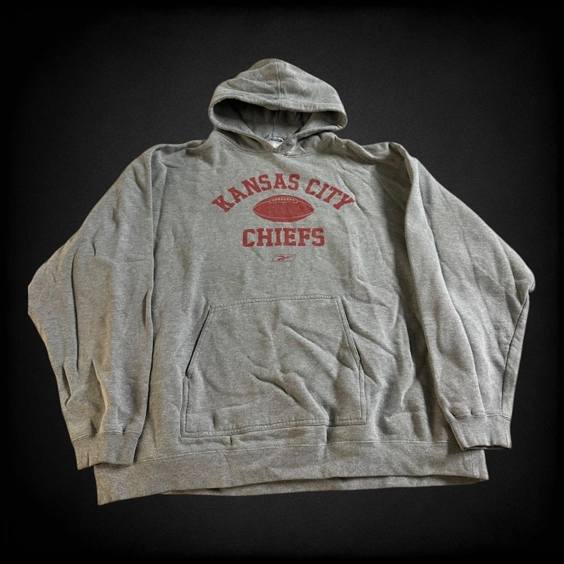Vintage Reebok Kansas City Chiefs Hoodie Grey