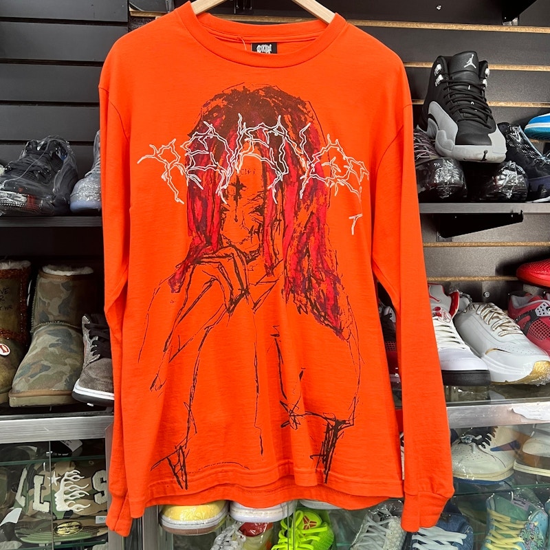 Revenge x Trippie Redd Lightning Long Sleeve T-Shirt Orange