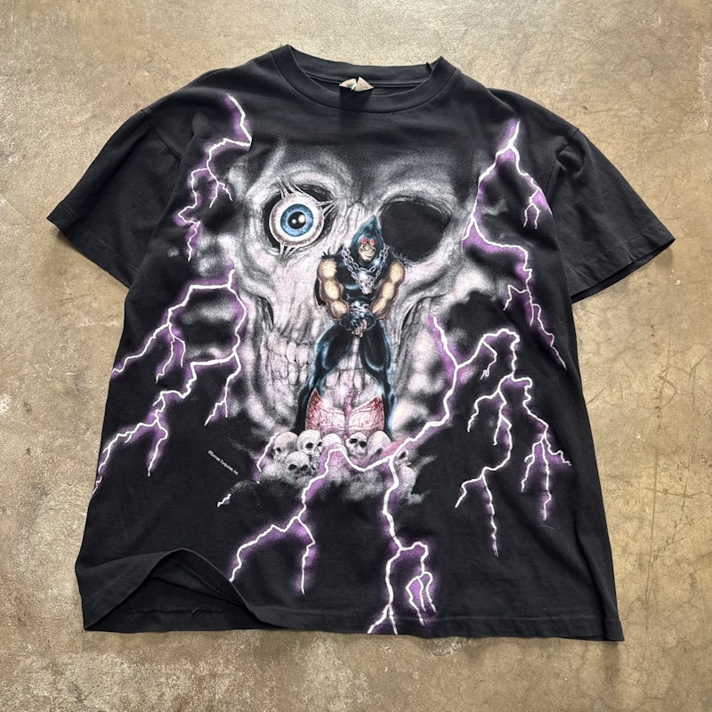 Vintage 1990 The Executioner American Thunder Graphic T-Shirt Black