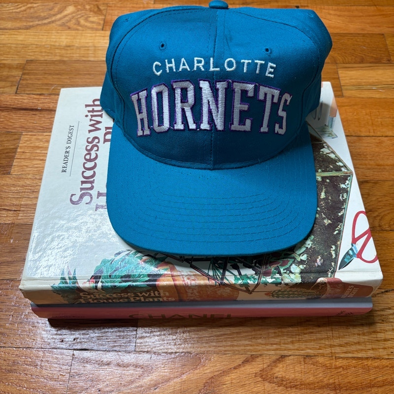 Starter Charlotte Hornets Arch Hat Teal Vintage 90s