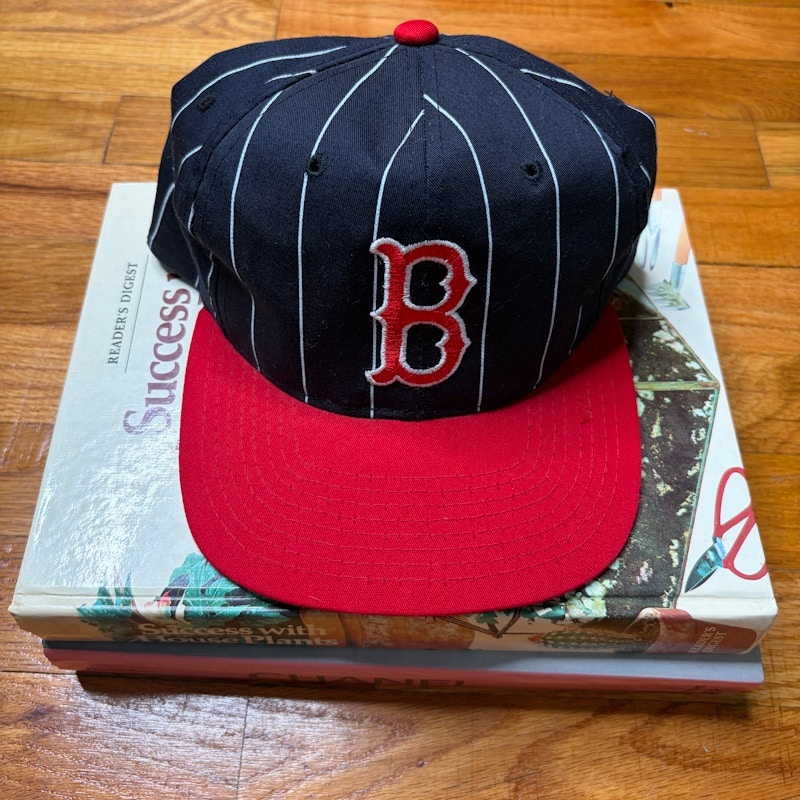 Starter Boston Red Sox Pinstripe Snapback Hat Vintage 90s