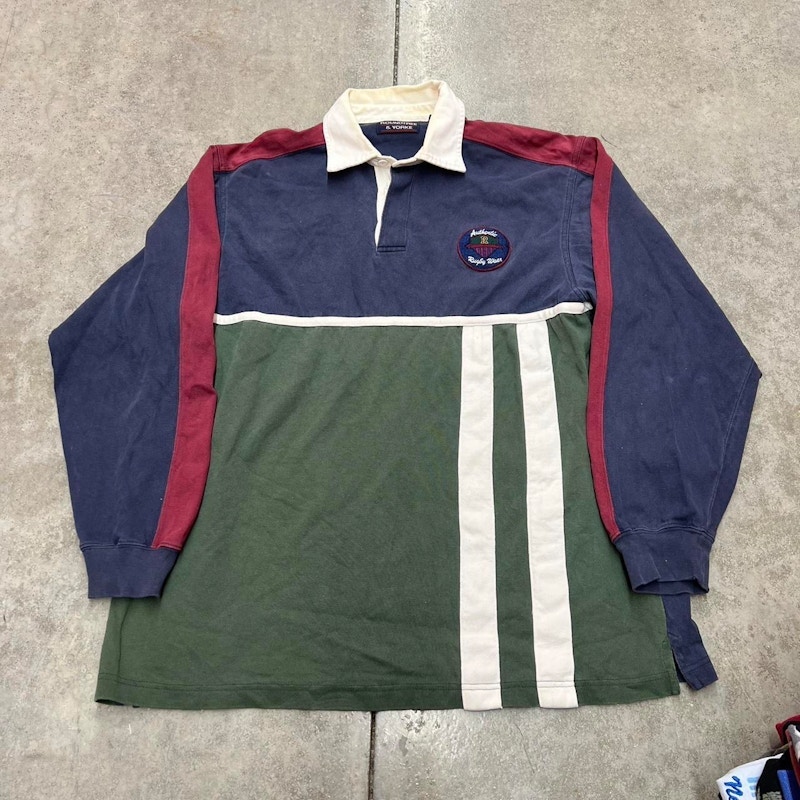 Vintage Roundtree & Yorke Rugby Shirt Multi-Color