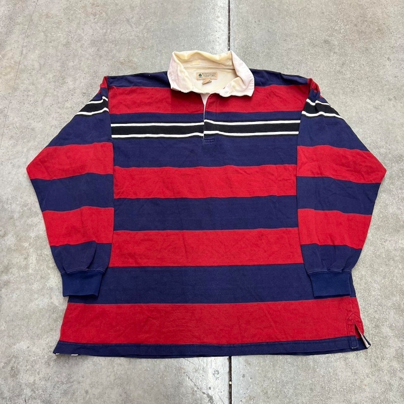 Vintage Northwest Territory Long Sleeve Rugby Shirt Red and Navy