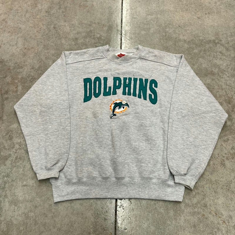 Vintage Reebok Miami Dolphins Sweatshirt Gray