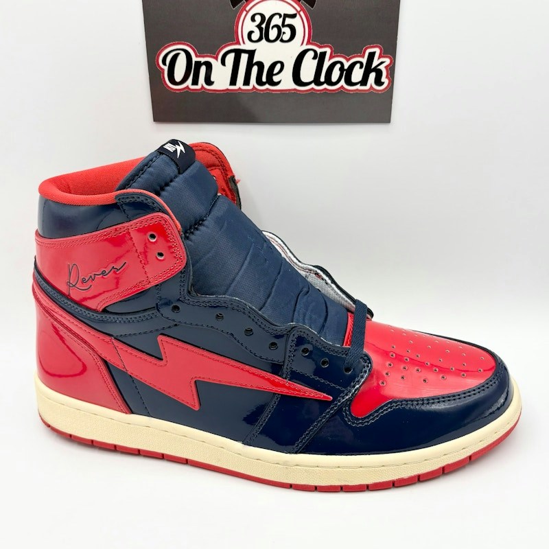 KIY Air Reves Paris Patent Midnight Navy Red