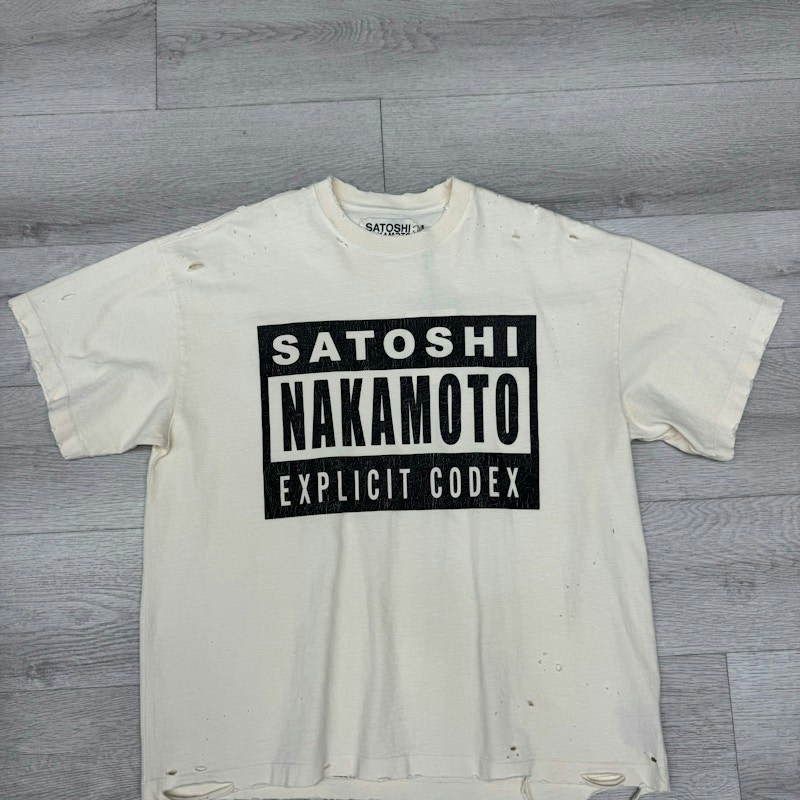 Satoshi Nakamoto Explicit Codex T-Shirt White