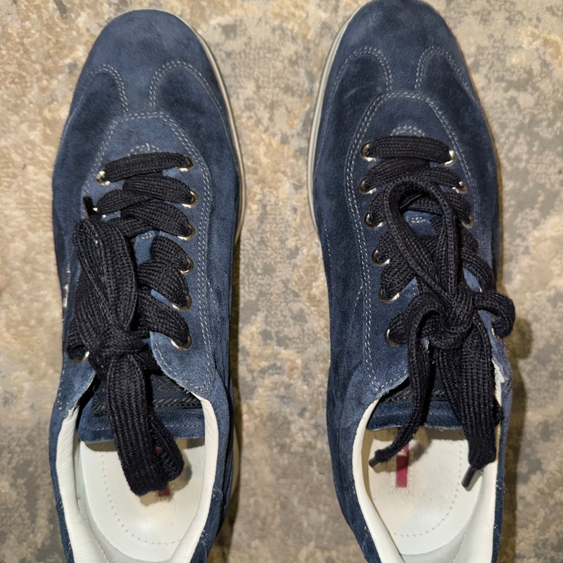 Prada Suede Platform Sneakers Navy (Women's)