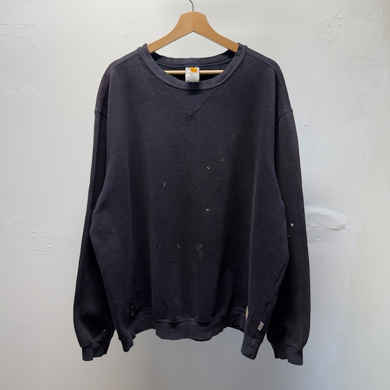 Vintage Carhartt Faded Distressed Sweatshirt Black