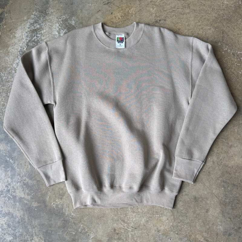 Fruit of the Loom Best Blank Crewneck Sweatshirt Tan