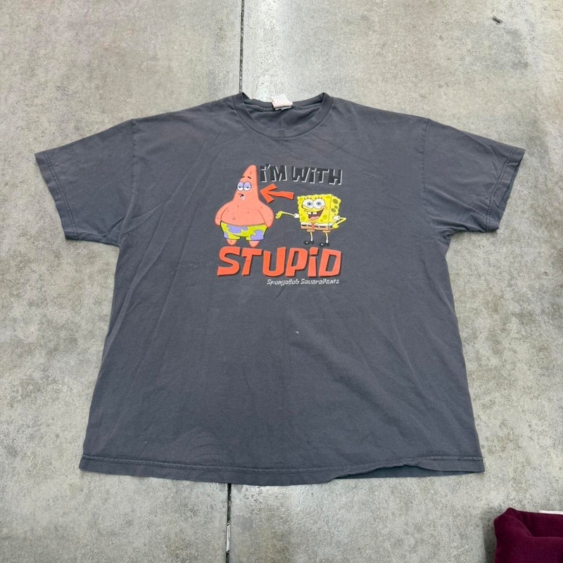 Nickelodeon SpongeBob SquarePants I'm With Stupid T-Shirt