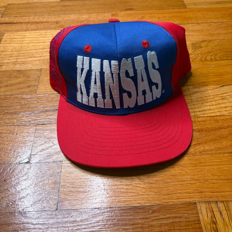 Kansas Jayhawks Snapback Hat Blue Red